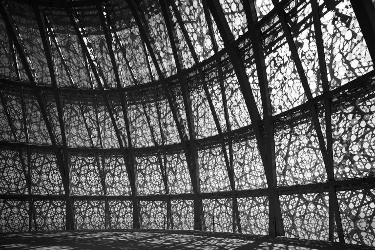 Black and white fine art architecture Qatar Modern architecture Burj Doha interior by Jean Nouvel